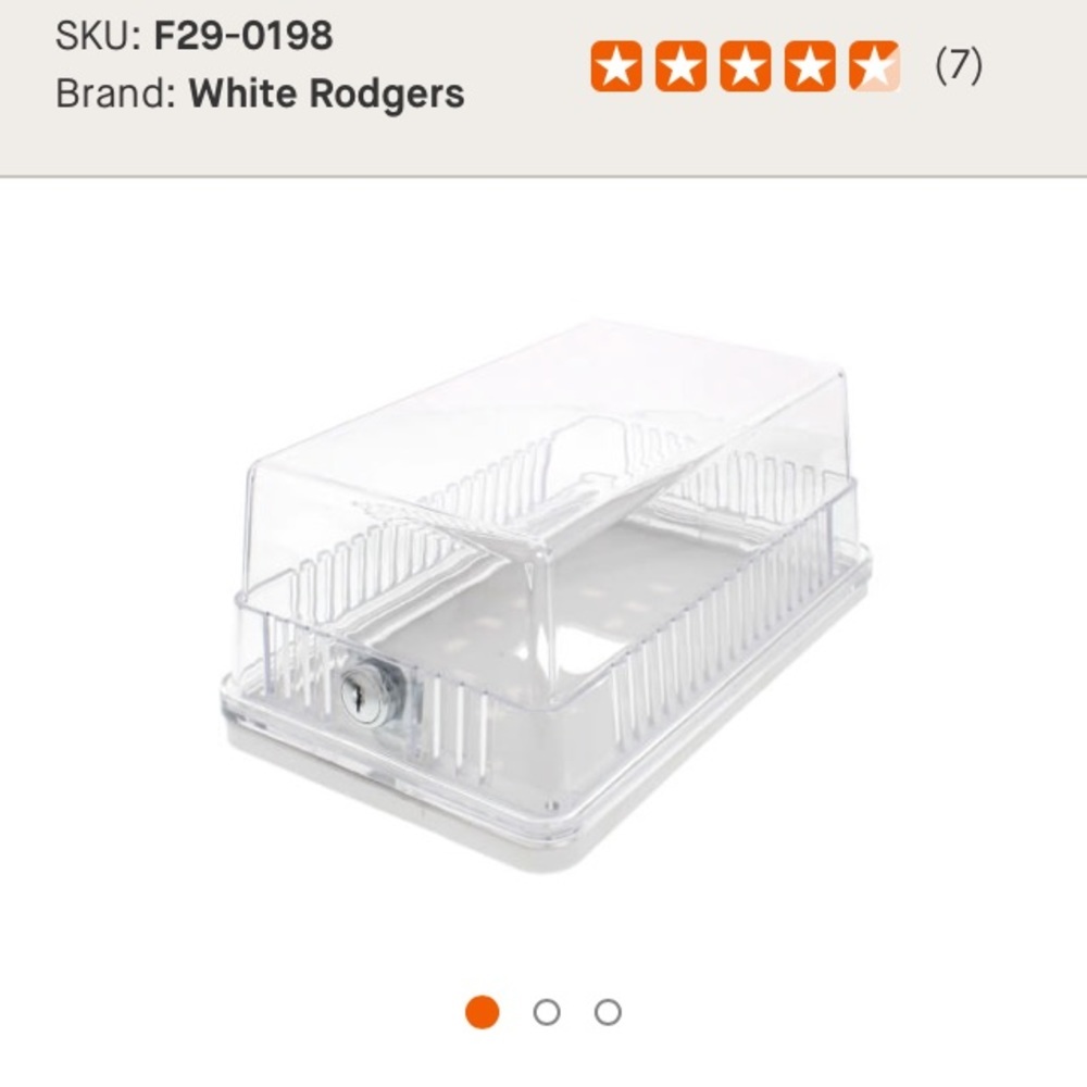 (2) White Rodgers thermostat cover